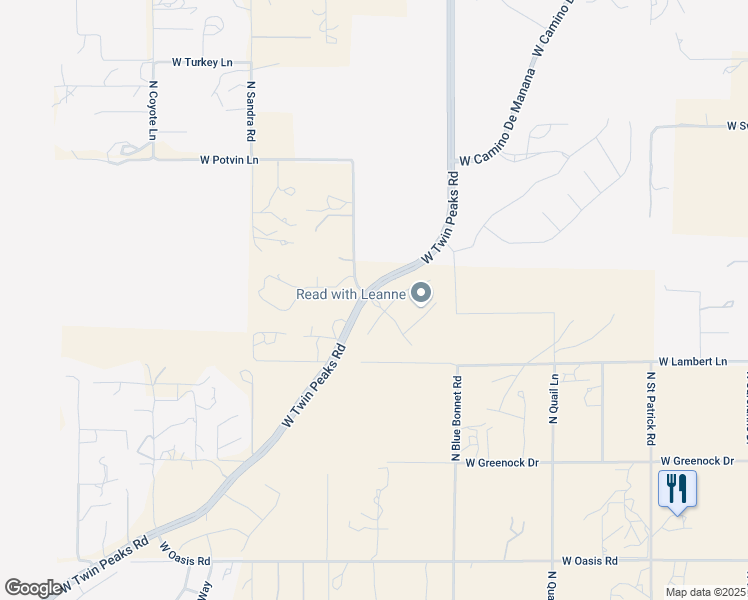 map of restaurants, bars, coffee shops, grocery stores, and more near 10550 North Decker Drive in Tucson
