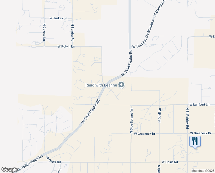 map of restaurants, bars, coffee shops, grocery stores, and more near 10550 North Decker Drive in Tucson