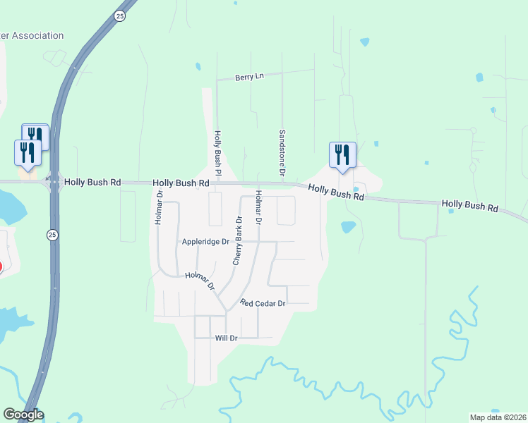 map of restaurants, bars, coffee shops, grocery stores, and more near 339 Cherry Bark Drive in Brandon