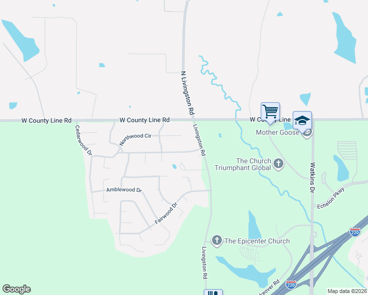 map of restaurants, bars, coffee shops, grocery stores, and more near 1735 Northwood Circle in Jackson