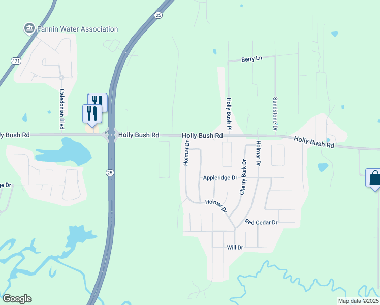 map of restaurants, bars, coffee shops, grocery stores, and more near 102 Holmar Drive in Brandon
