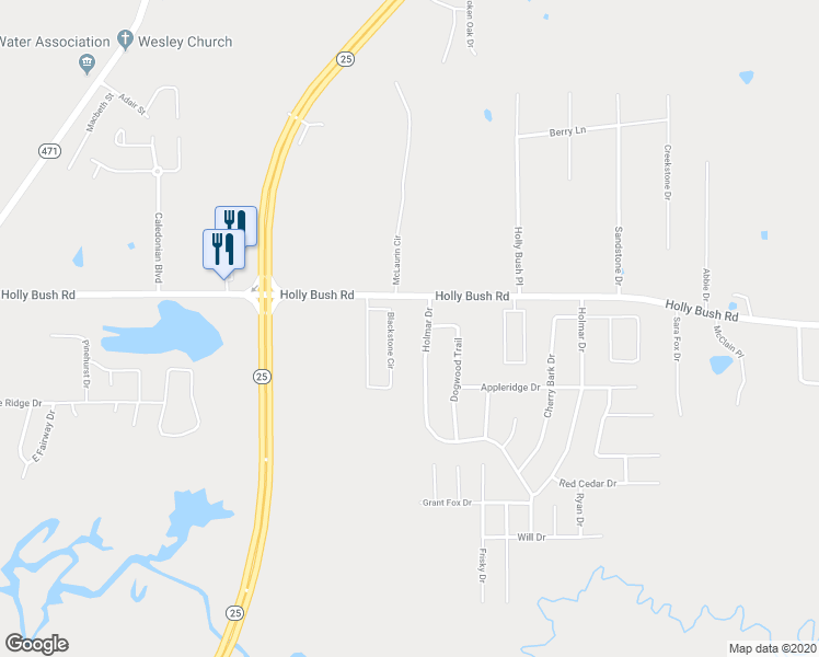 map of restaurants, bars, coffee shops, grocery stores, and more near 102 Holmar Drive in Brandon