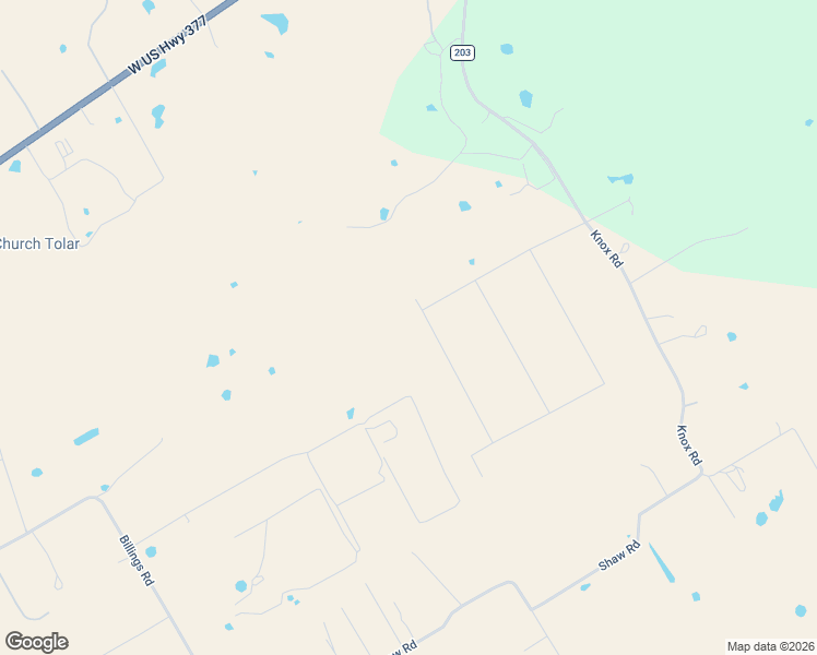 map of restaurants, bars, coffee shops, grocery stores, and more near 2100 Knox Road in Tolar