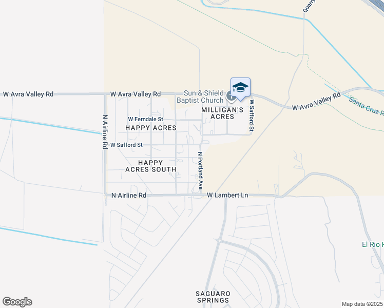 map of restaurants, bars, coffee shops, grocery stores, and more near 10555 North Portland Avenue in Marana