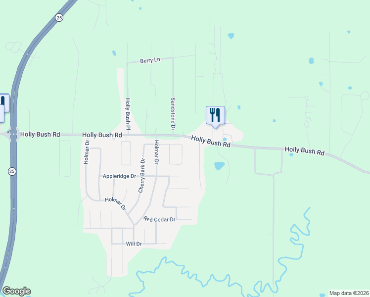 map of restaurants, bars, coffee shops, grocery stores, and more near 291 Cherry Bark Drive in Brandon