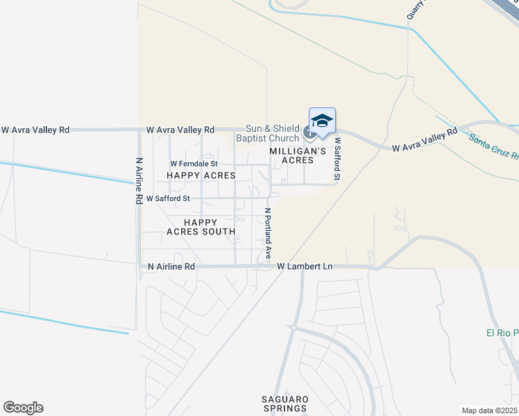 map of restaurants, bars, coffee shops, grocery stores, and more near 10555 North Portland Avenue in Marana