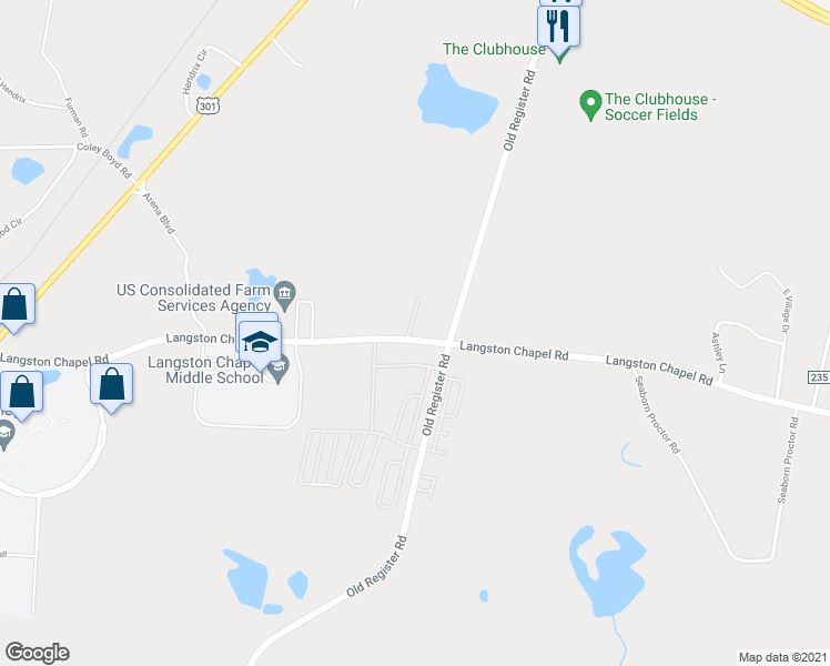 map of restaurants, bars, coffee shops, grocery stores, and more near 100 Tuscany Trail in Statesboro