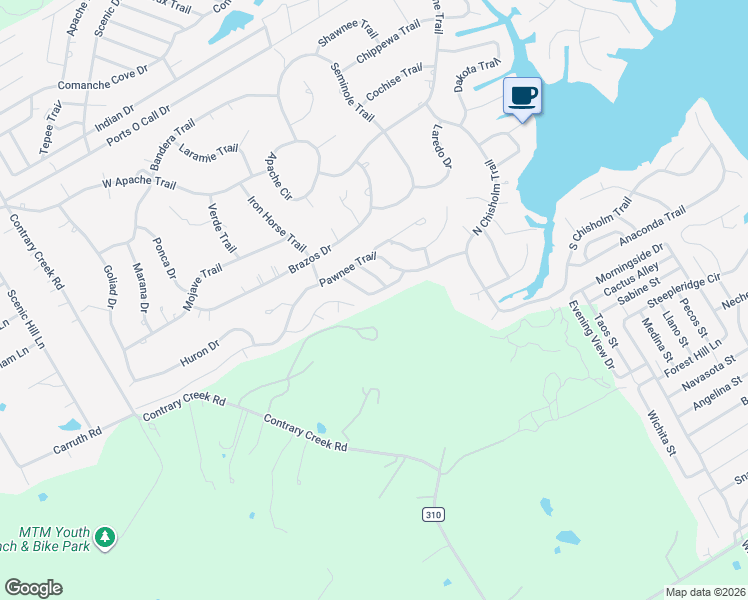 map of restaurants, bars, coffee shops, grocery stores, and more near 1051 Hopi Court in Granbury