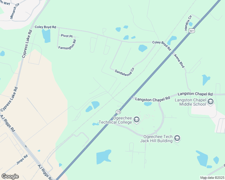 map of restaurants, bars, coffee shops, grocery stores, and more near 1000 Lucy Lane in Statesboro