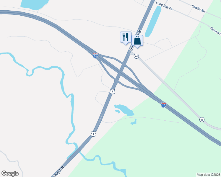 map of restaurants, bars, coffee shops, grocery stores, and more near 69 Gar Road in Twin City