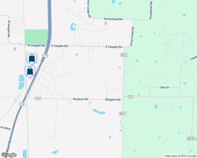 map of restaurants, bars, coffee shops, grocery stores, and more near 558 Burgess Road in Cleburne