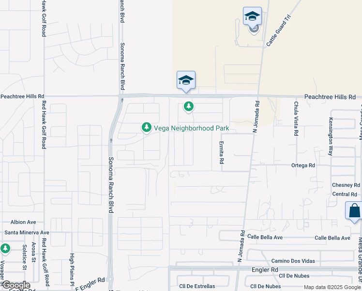 map of restaurants, bars, coffee shops, grocery stores, and more near 7007 Chaco Street in Las Cruces