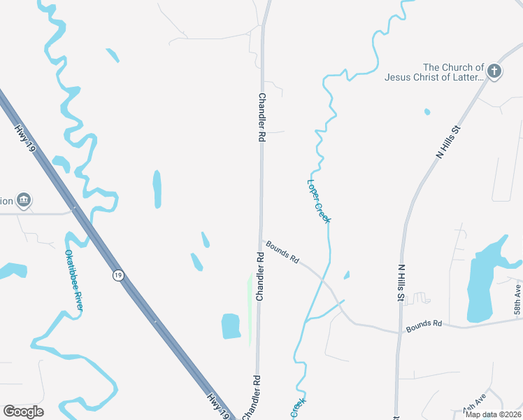map of restaurants, bars, coffee shops, grocery stores, and more near 4300 Chandler Road in Meridian