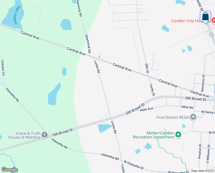 map of restaurants, bars, coffee shops, grocery stores, and more near 1190 Georgia 46 in Metter