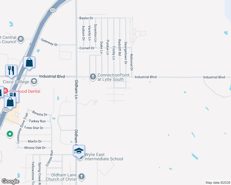 map of restaurants, bars, coffee shops, grocery stores, and more near 1325 Tulane Drive in Abilene