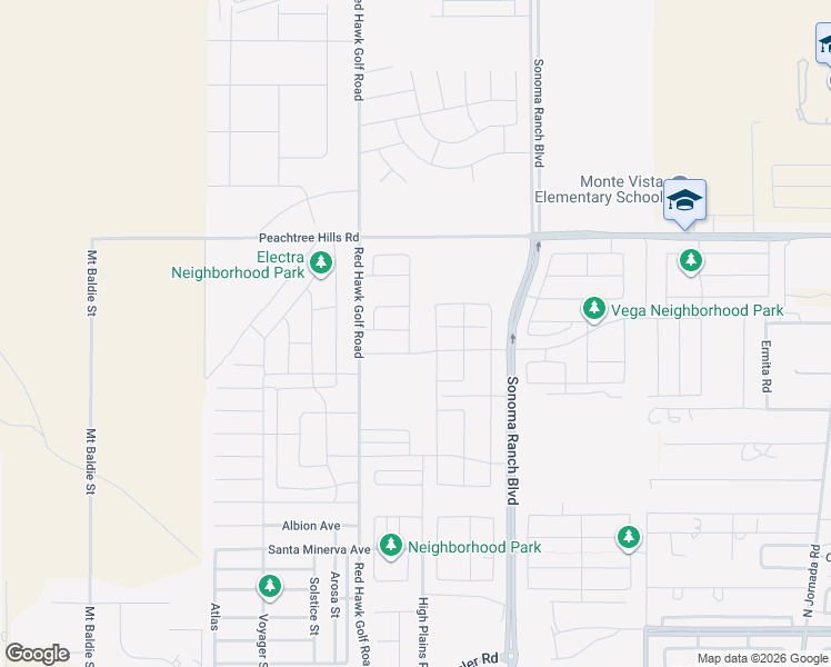 map of restaurants, bars, coffee shops, grocery stores, and more near Red Hawk Golf Road in Las Cruces