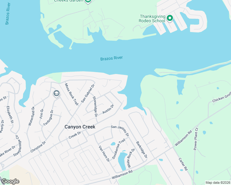 map of restaurants, bars, coffee shops, grocery stores, and more near 5207 River Ridge Street in Granbury