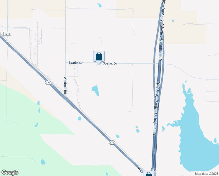 map of restaurants, bars, coffee shops, grocery stores, and more near 1845 Park Boulevard in Cleburne
