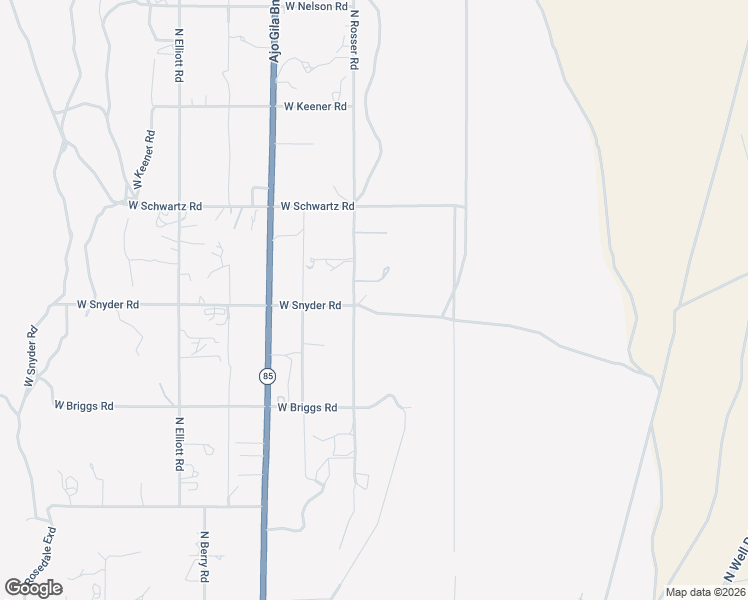 map of restaurants, bars, coffee shops, grocery stores, and more near 2410 North Rosser Road in Ajo