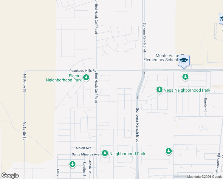 map of restaurants, bars, coffee shops, grocery stores, and more near Red Hawk Golf Road in Las Cruces