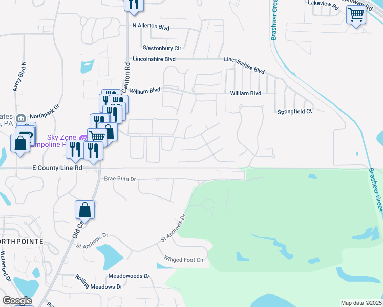 map of restaurants, bars, coffee shops, grocery stores, and more near 514 Pine Needle Court West in Ridgeland