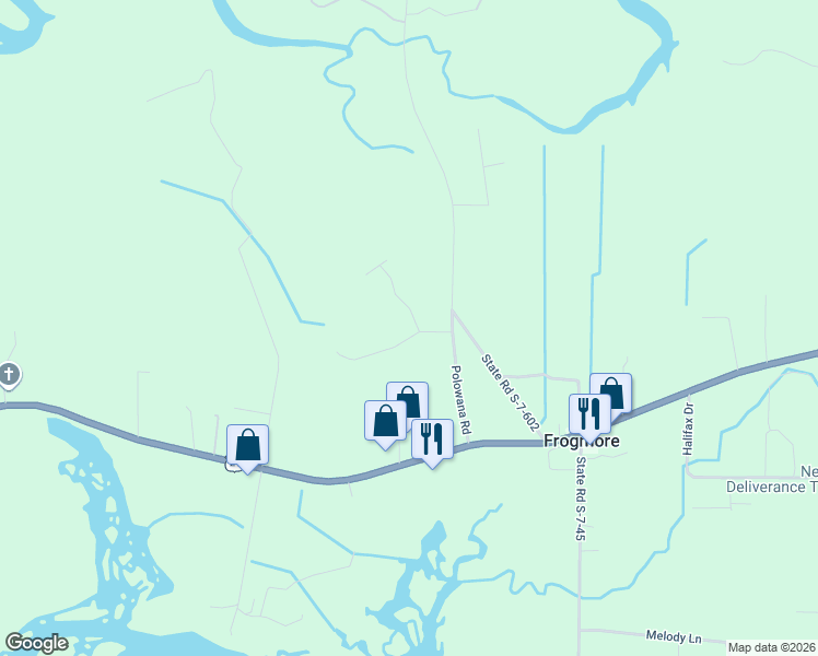 map of restaurants, bars, coffee shops, grocery stores, and more near 8 Arbor Lane in Saint Helena Island