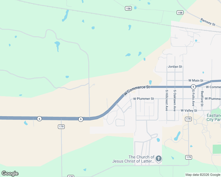 map of restaurants, bars, coffee shops, grocery stores, and more near 174 Finn Lane in Eastland