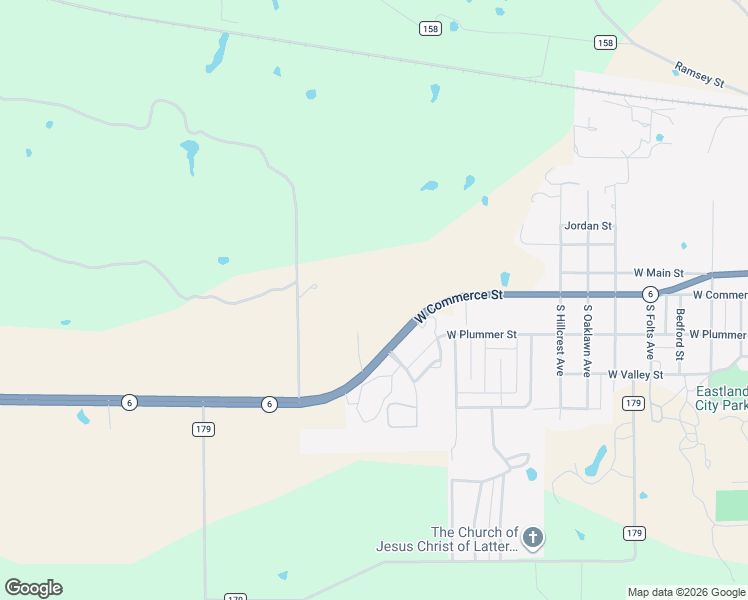 map of restaurants, bars, coffee shops, grocery stores, and more near 174 Finn Lane in Eastland