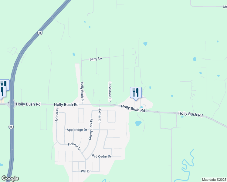 map of restaurants, bars, coffee shops, grocery stores, and more near 514 Creekstone Drive in Brandon