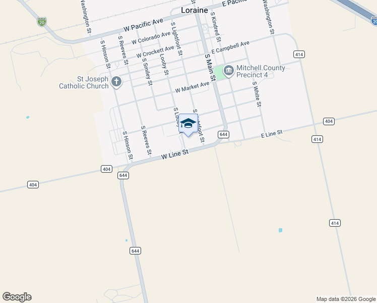 map of restaurants, bars, coffee shops, grocery stores, and more near 800 South Lightfoot Street in Loraine