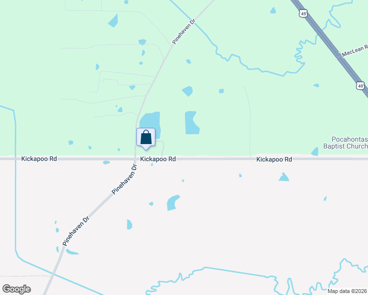 map of restaurants, bars, coffee shops, grocery stores, and more near 3266 Kickapoo Road in Jackson