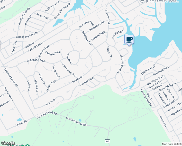 map of restaurants, bars, coffee shops, grocery stores, and more near 1113 Brazos Drive in Granbury