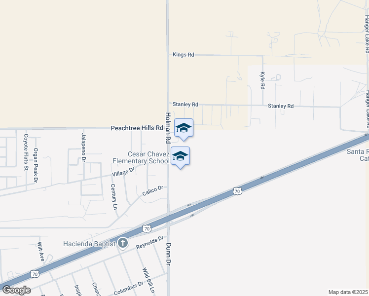 map of restaurants, bars, coffee shops, grocery stores, and more near 5300 Holman Road in Las Cruces