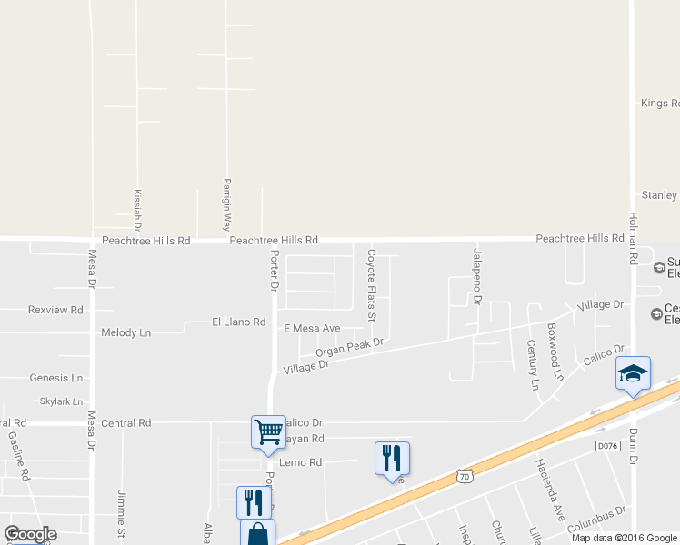 map of restaurants, bars, coffee shops, grocery stores, and more near 5979 Moon View Drive in Las Cruces