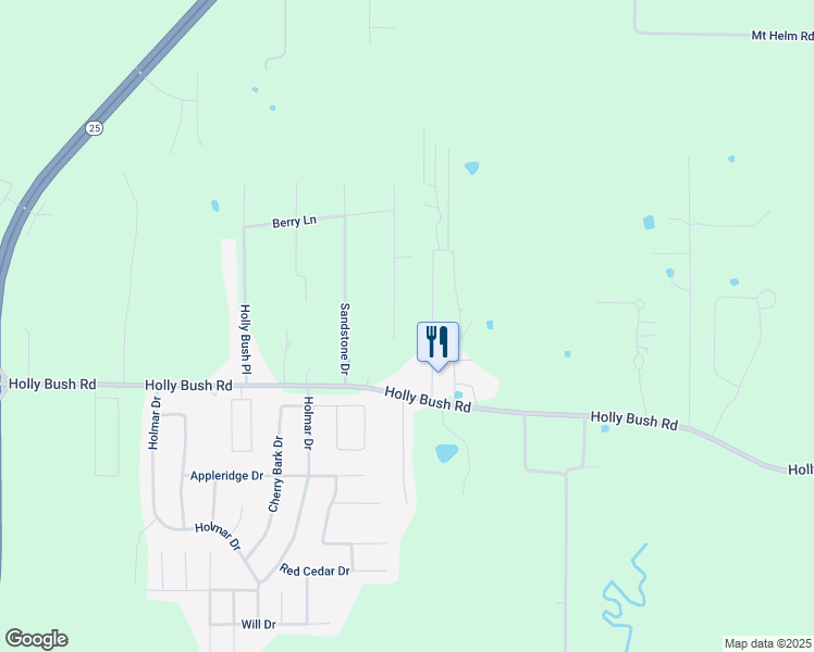 map of restaurants, bars, coffee shops, grocery stores, and more near 515 Creekstone Drive in Brandon