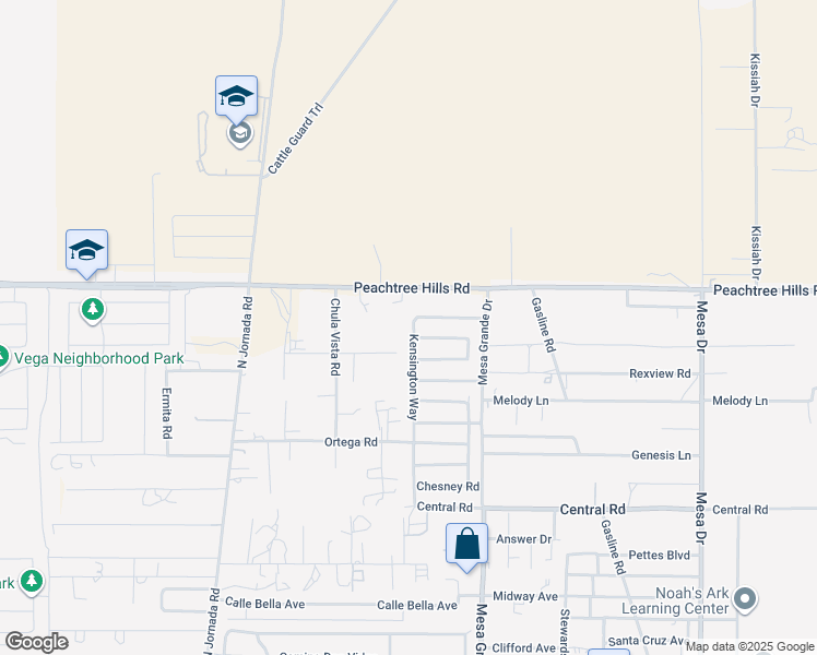 map of restaurants, bars, coffee shops, grocery stores, and more near 5095 Kensington Way in Las Cruces