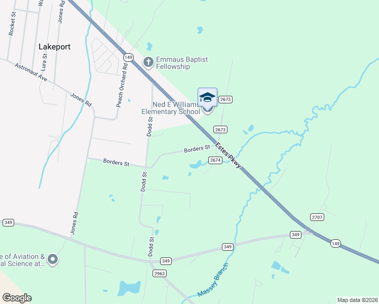 map of restaurants, bars, coffee shops, grocery stores, and more near 5233 Estes Parkway in Longview