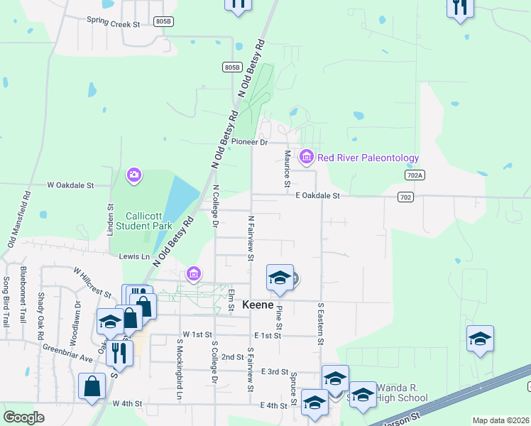 map of restaurants, bars, coffee shops, grocery stores, and more near 411 North Fairview Street in Keene