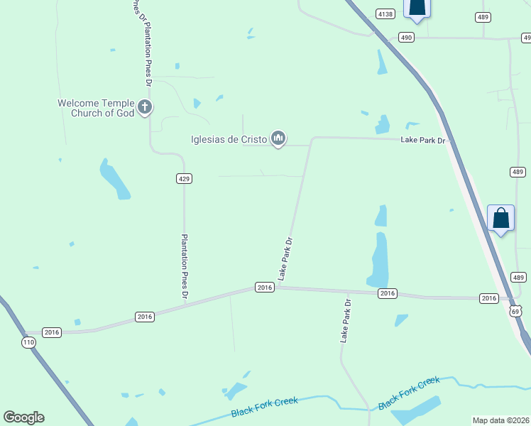 map of restaurants, bars, coffee shops, grocery stores, and more near 8327 County Road 427 in Tyler
