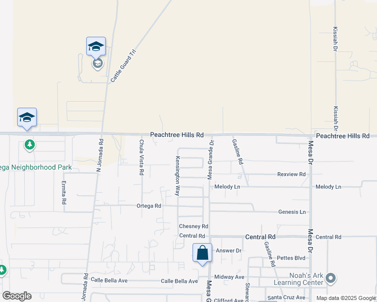 map of restaurants, bars, coffee shops, grocery stores, and more near 5116 Kensington Way in Las Cruces