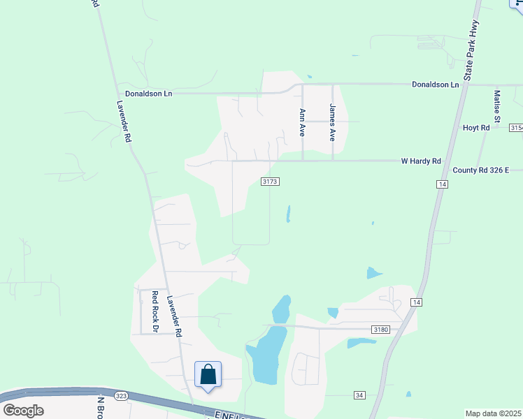 map of restaurants, bars, coffee shops, grocery stores, and more near 2268 County Road 3173 in Tyler