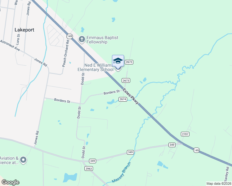map of restaurants, bars, coffee shops, grocery stores, and more near 401-407 Borders Road in Longview