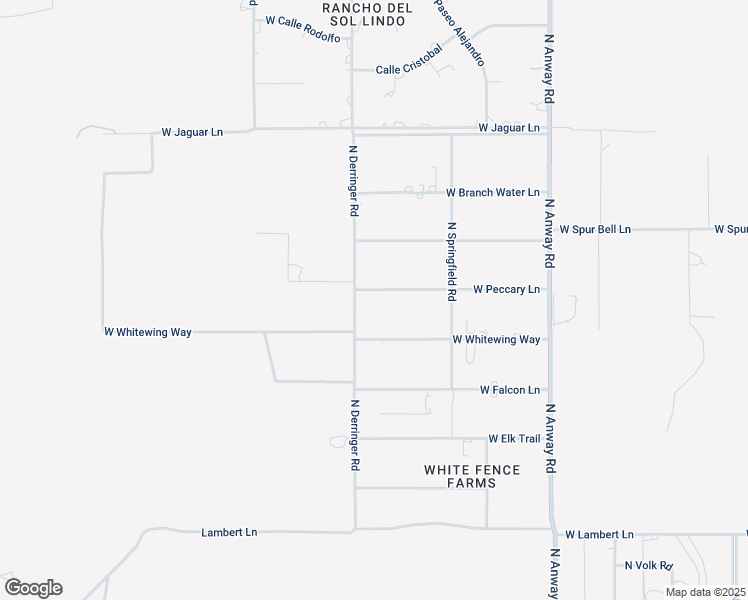map of restaurants, bars, coffee shops, grocery stores, and more near 16941 West Peccary Lane in Marana