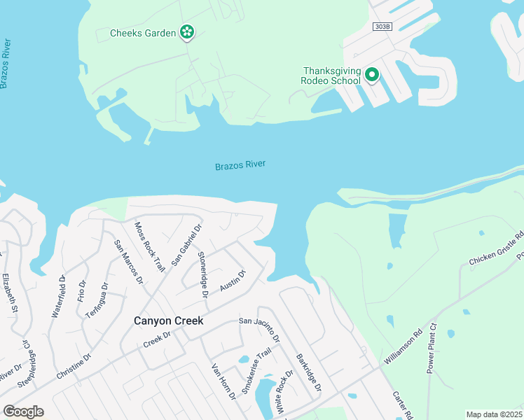 map of restaurants, bars, coffee shops, grocery stores, and more near 2808 River Ridge Court in Granbury