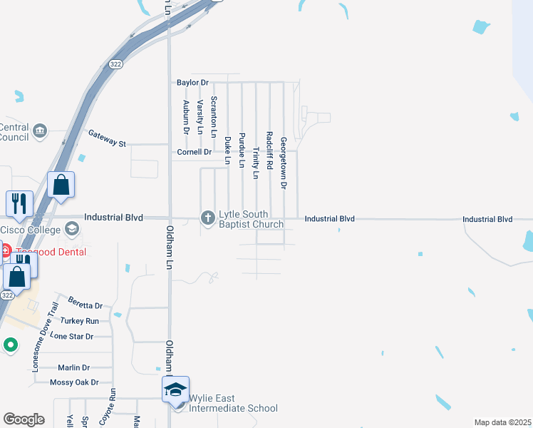 map of restaurants, bars, coffee shops, grocery stores, and more near 3966 Radcliff Road in Abilene