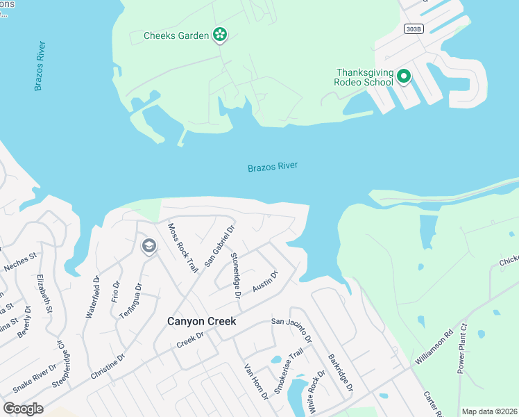 map of restaurants, bars, coffee shops, grocery stores, and more near 2708 River Ridge Court in Granbury