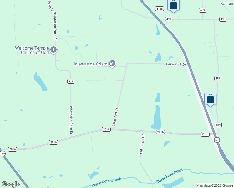map of restaurants, bars, coffee shops, grocery stores, and more near 8327 County Road 427 in Tyler