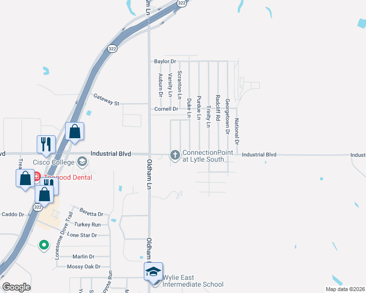 map of restaurants, bars, coffee shops, grocery stores, and more near 3949 Wake Forest Lane in Abilene