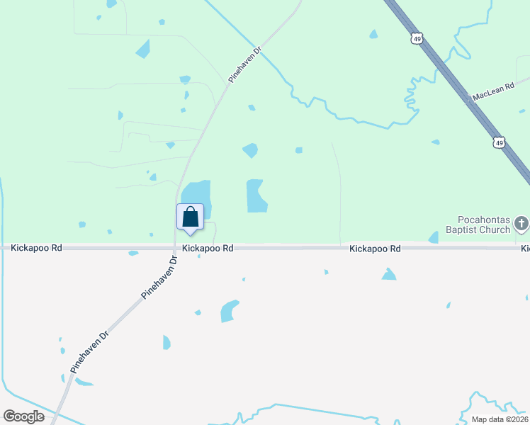 map of restaurants, bars, coffee shops, grocery stores, and more near 3266 Kickapoo Road in Jackson
