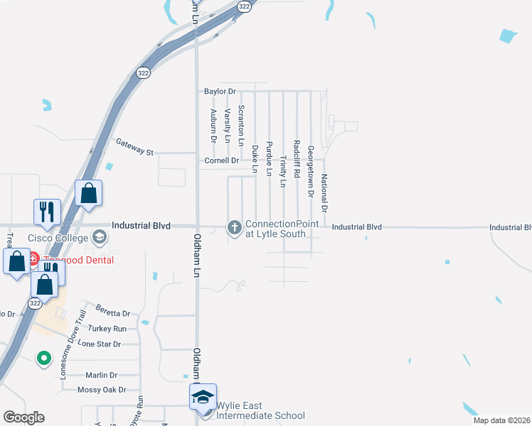 map of restaurants, bars, coffee shops, grocery stores, and more near 3965 Purdue Lane in Abilene